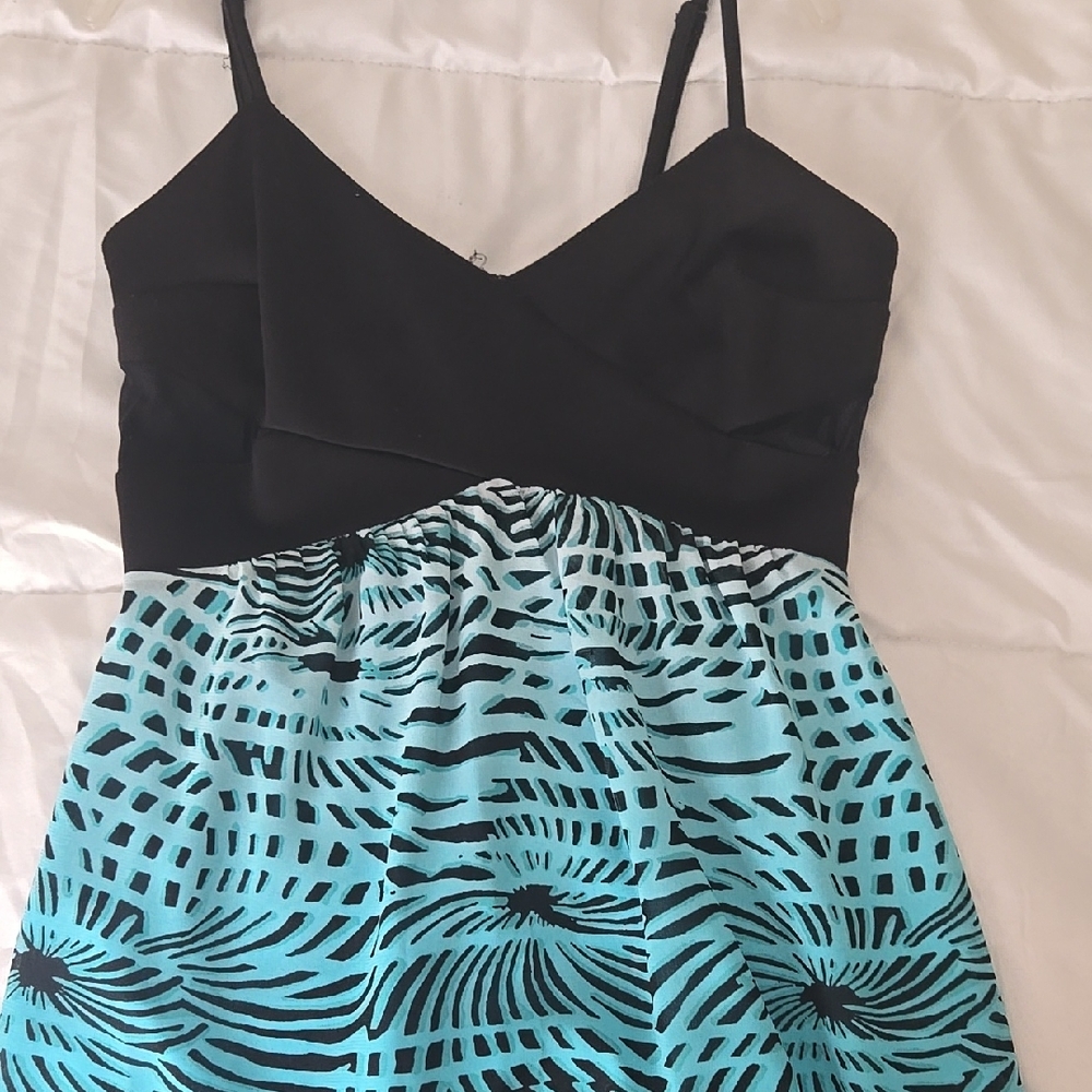 Black and Blue Patterned Dress